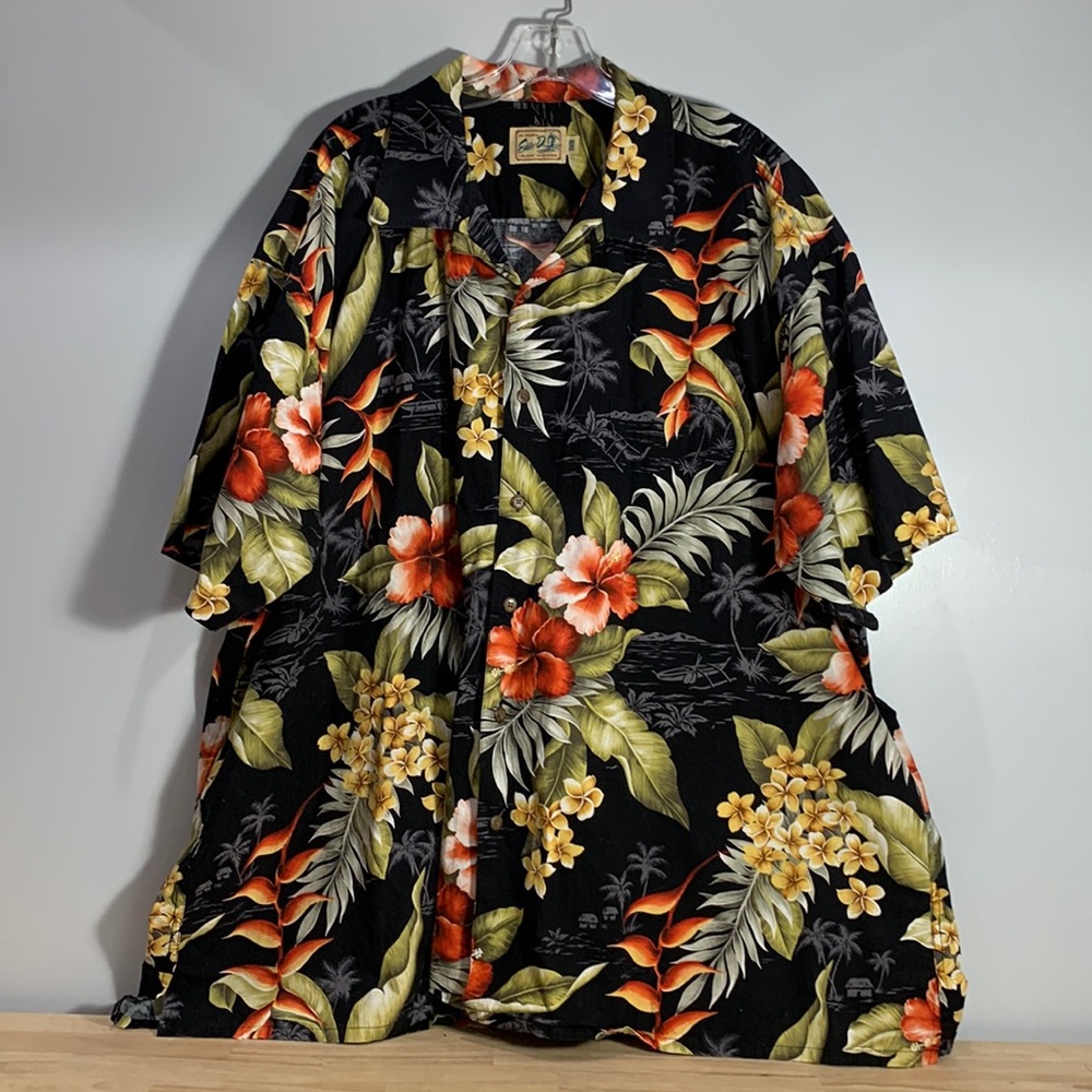 Eddie-D Island Inspired Button Down Shirt 3XB 100% Cotton Hawaiian Style